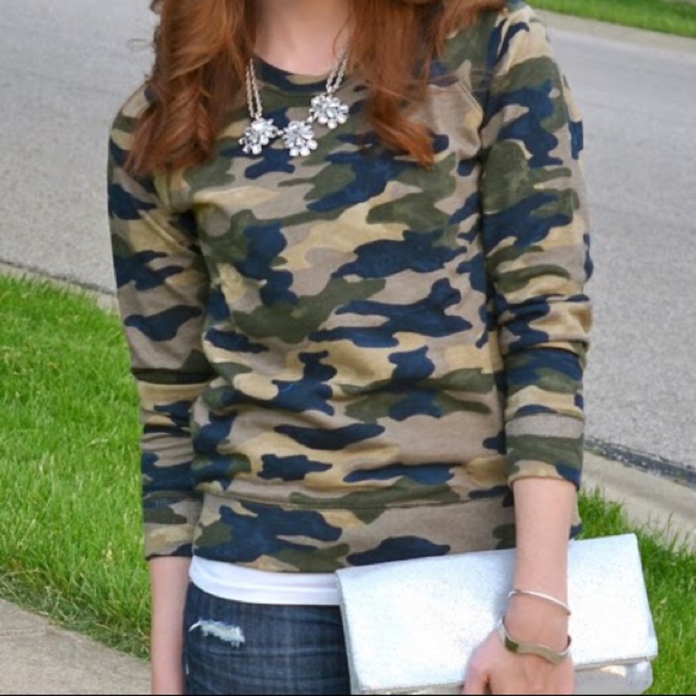 Sold out J.Crew Camo sweatshirt